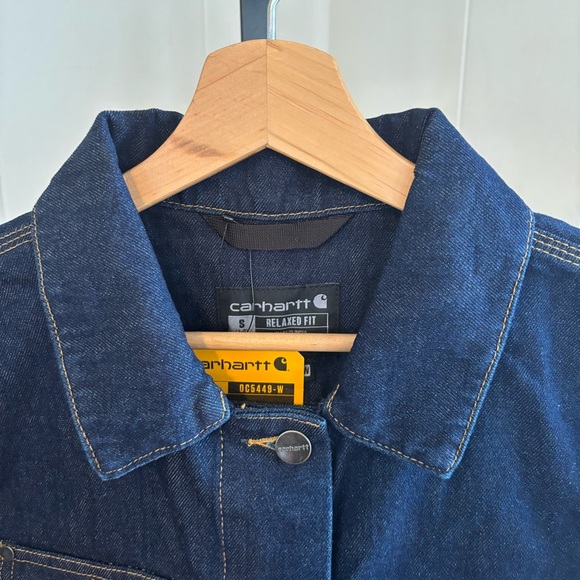Carhartt Jackets & Blazers - Carhartt Women’s Relaxed Fit Denim Chore Coat NWT Rugged Flex Dark Wash (S 4–6)